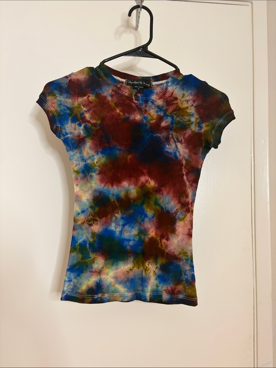 Churchgirl bu ja-ning Tops - Christopher & Banks Multicolor Tie-Dye Short Sleeve Tee